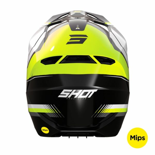 CASQUE SHOT FURIOUS KID - TRACER - NEON YELLOW GLOSSY – Image 3