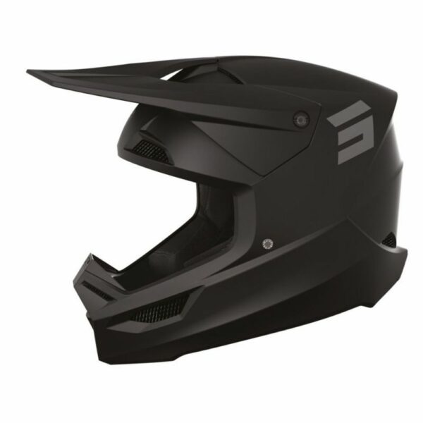 casque shot furious solid black mat